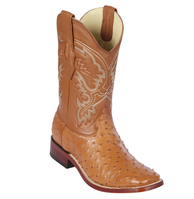 Full Quill Ostrich Wide Square Toe