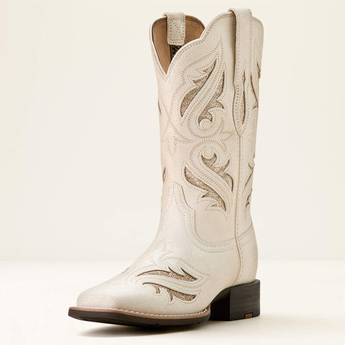 Round Up Bliss Western Boot - DISTRESSED IVORY