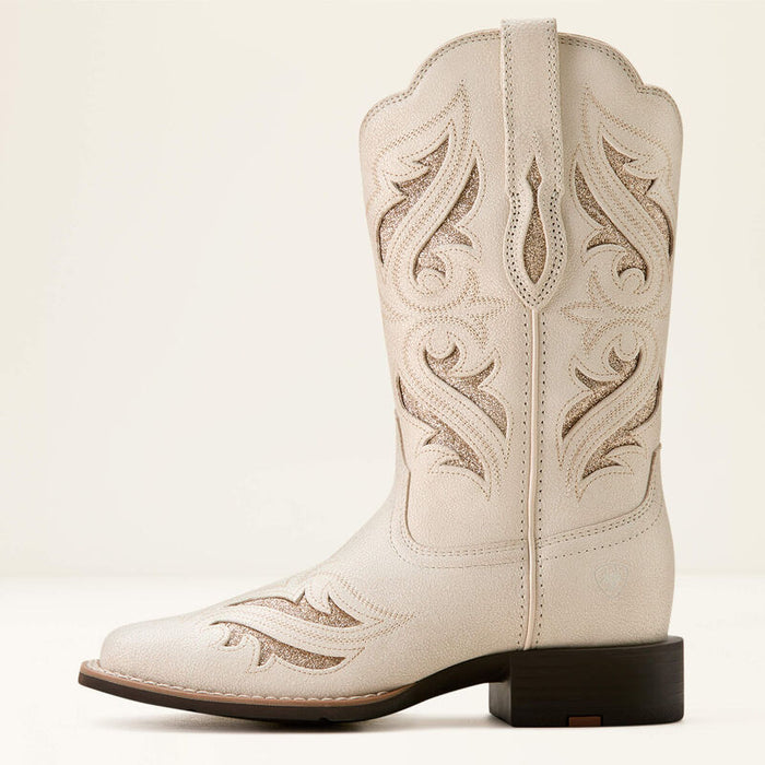 Round Up Bliss Western Boot - DISTRESSED IVORY