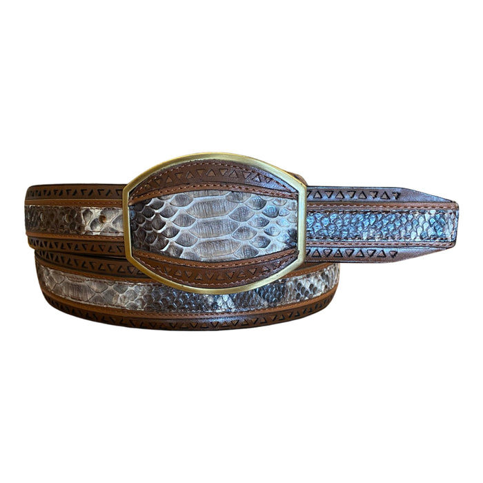 Casual Belt with Python Skin