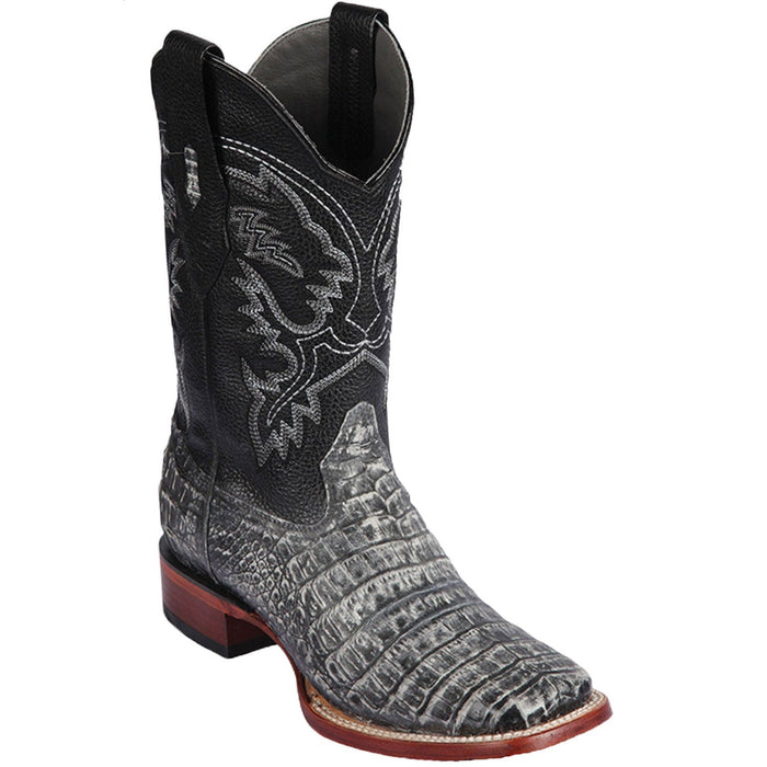 Men's Los Altos Caiman Belly Skin Wide Square Toe Boot 8228281