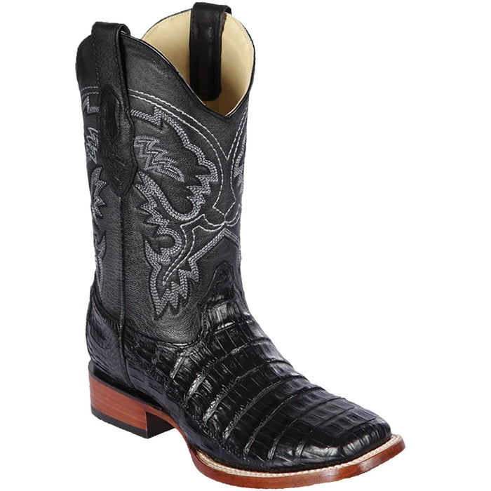 Men's Los Altos Caiman Belly Skin Wide Square Toe Boot 822A8205